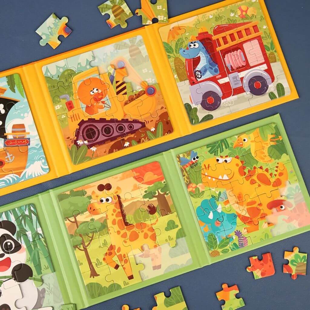 Puzzle magnétique Montessori évolutif pour enfants – Apprentissage logique et motricité - Kidstresor