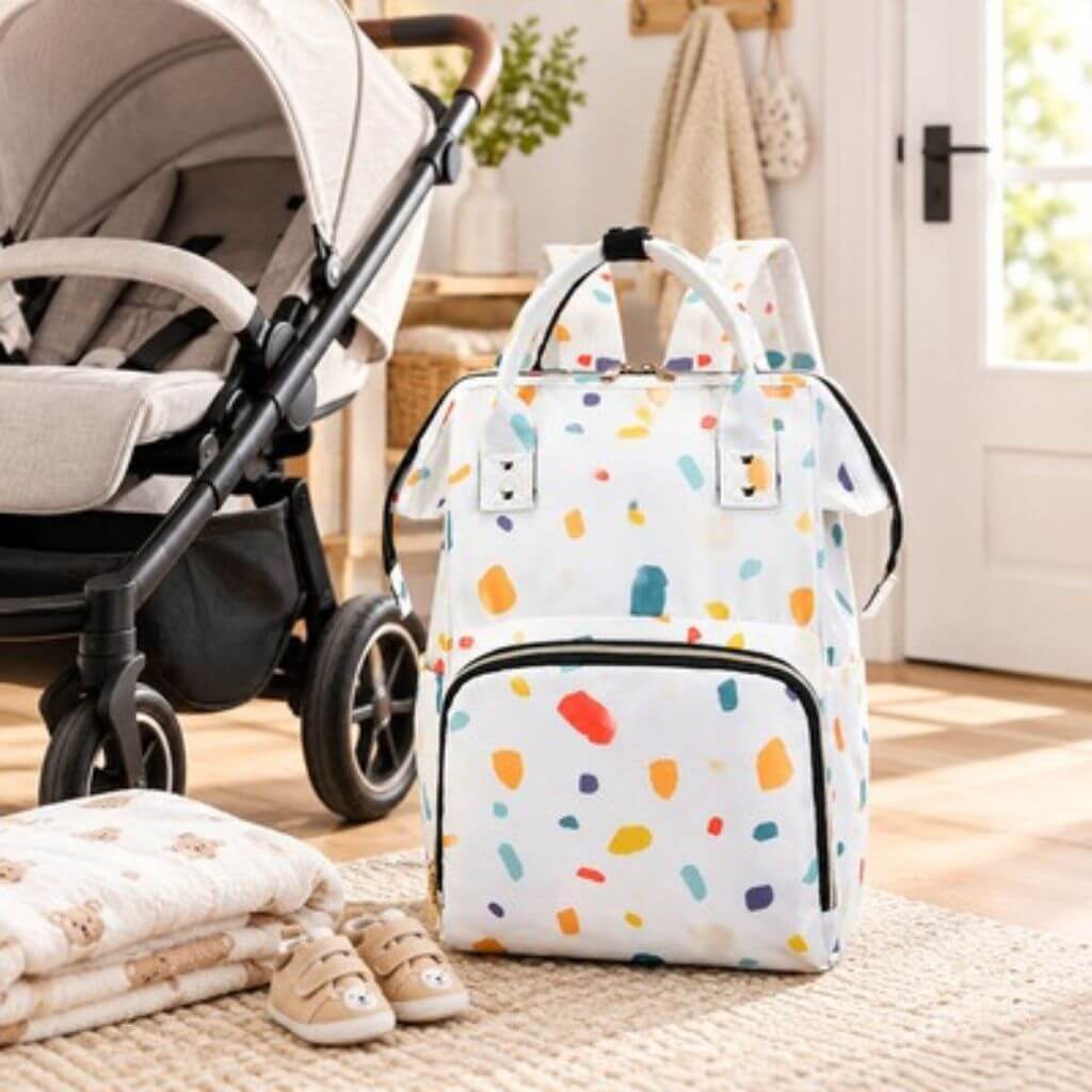 Sac à dos à langer imperméable multifonction – Motifs ludiques - Kidstresor
