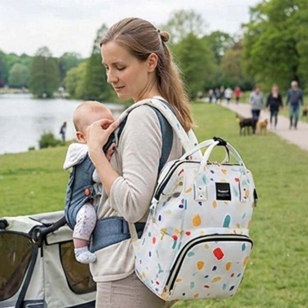Sac à dos à langer imperméable multifonction – Motifs ludiques - Kidstresor