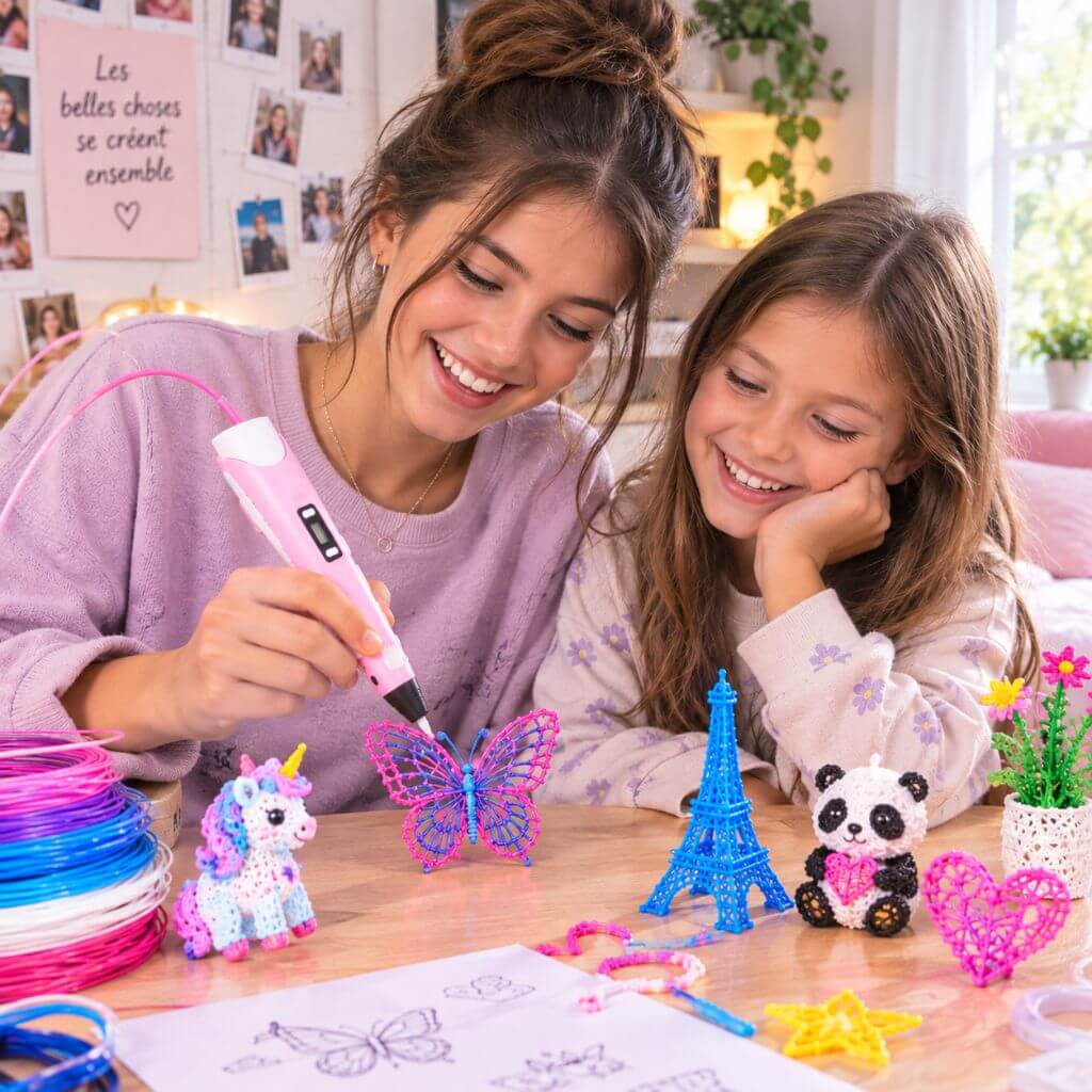 Stylo 3D Enfant avec 50 m de Filament PLA – Pack Complet Créatif - Kidstresor