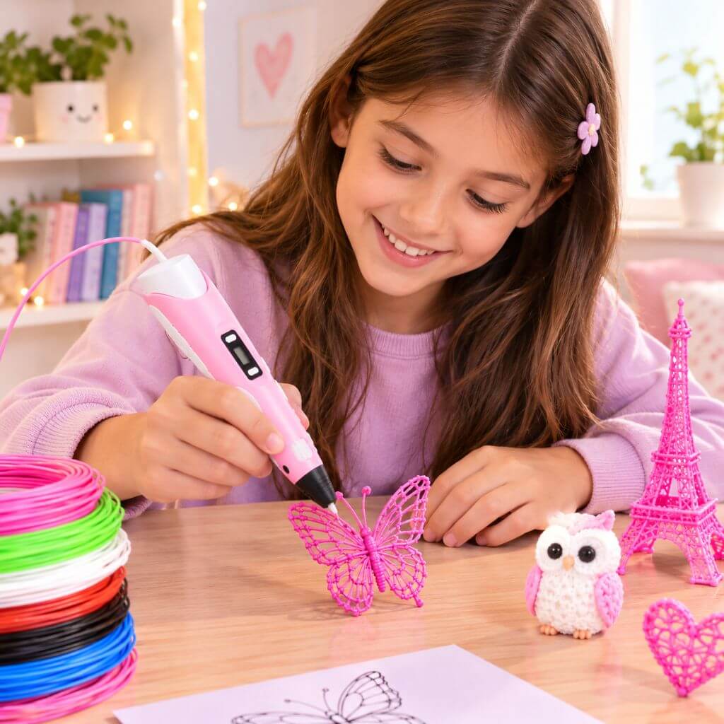 Stylo 3D Enfant avec 50 m de Filament PLA – Pack Complet Créatif - Kidstresor