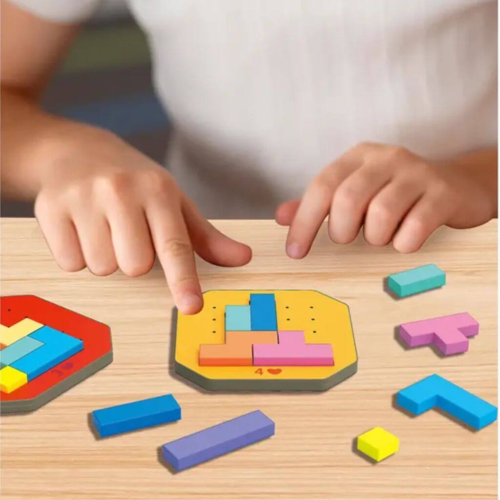 Tangram Arc - en - Ciel – Jeu de Réflexion Éducatif pour Enfants - Kidstresor