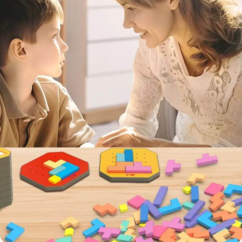 Tangram Arc - en - Ciel – Jeu de Réflexion Éducatif pour Enfants - Kidstresor