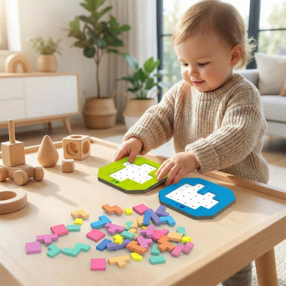 Tangram Arc - en - Ciel – Jeu de Réflexion Éducatif pour Enfants - Kidstresor