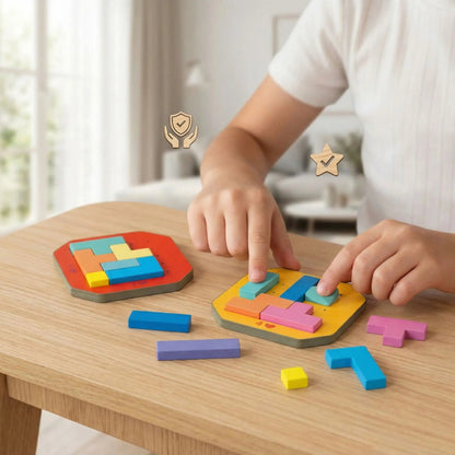 Tangram Arc - en - Ciel – Jeu de Réflexion Éducatif pour Enfants - Kidstresor
