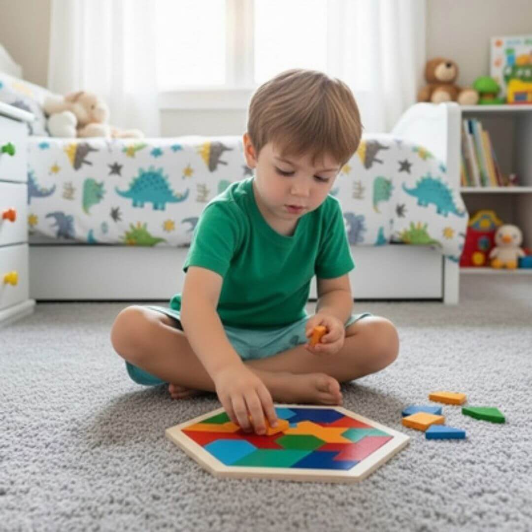 Tangram en bois – Jeu de réflexion éducatif - Kidstresor