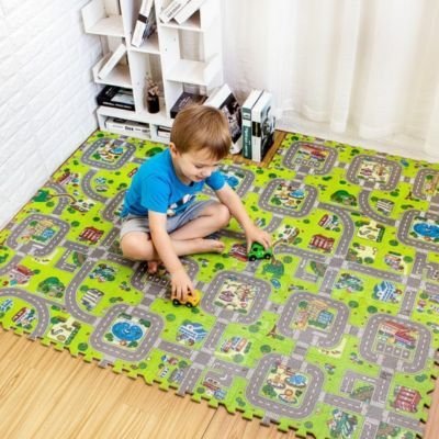 Tapis circuit voiture | Kidplay™ - Kidstresor