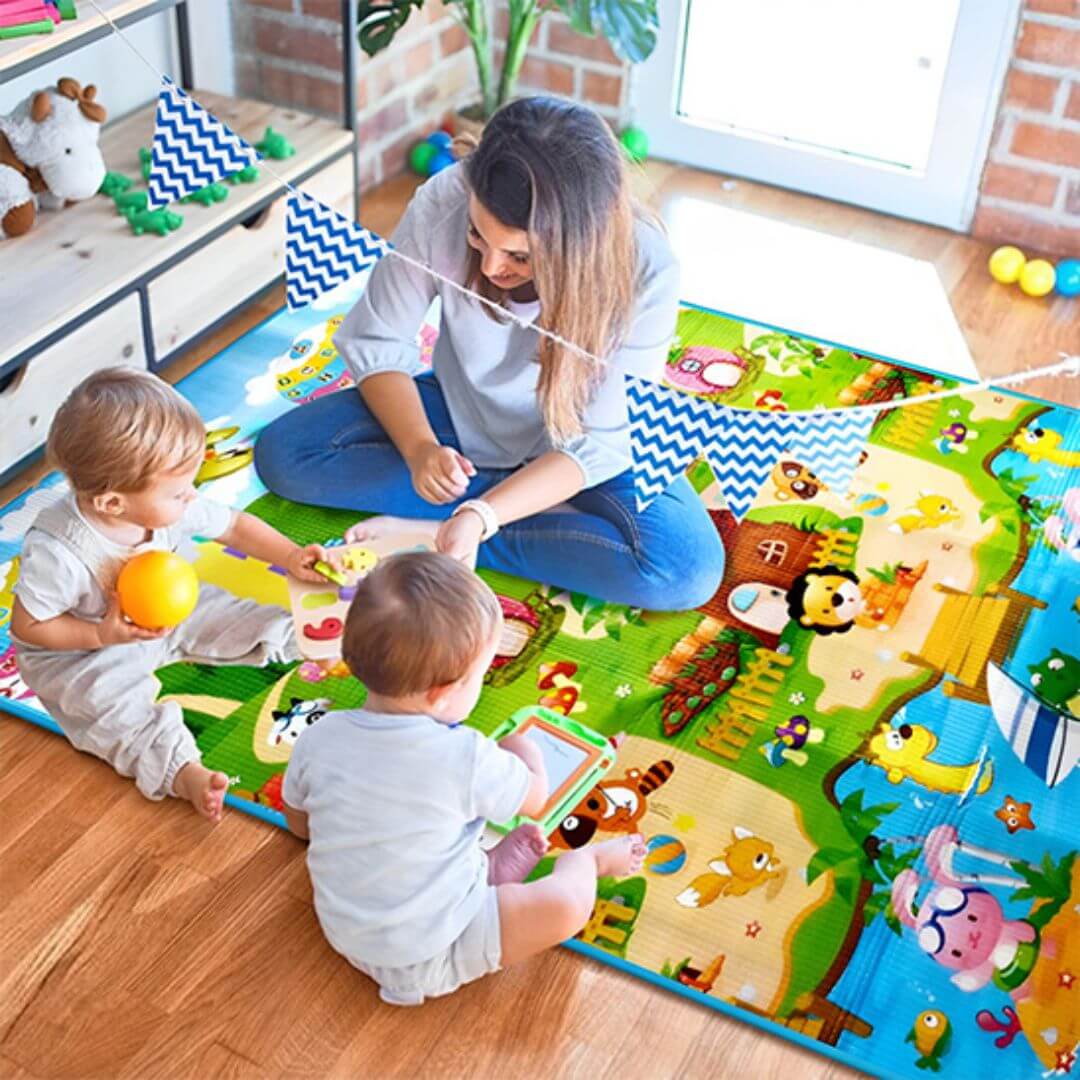 Tapis d'éveil Montessori | Doux et Sensoriel - Kidstresor