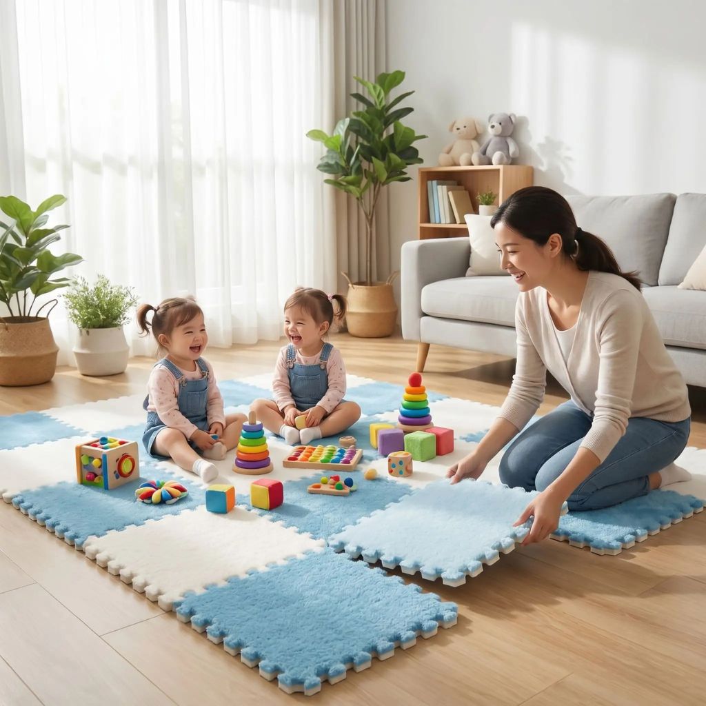 Tapis Puzzle en Mousse pour Bébé – Confort, Sécurité et Espace de Jeu Modulable - Kidstresor