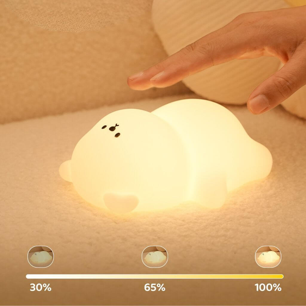 Veilleuse Bébé Cocooning LED Douce Nuit™ – Lumière Tactile Rechargeable - Kidstresor