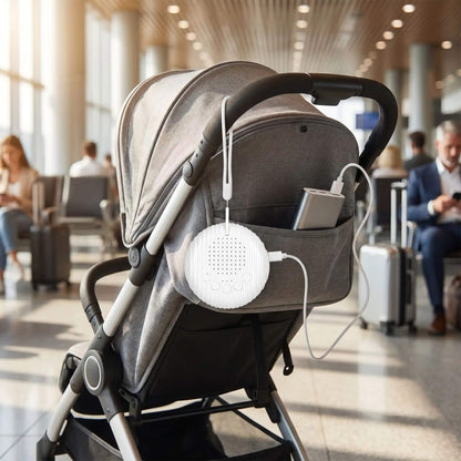Veilleuse Bruit Blanc Bébé Rechargeable – 10 Sons Apaisants Coquillage™ - Kidstresor