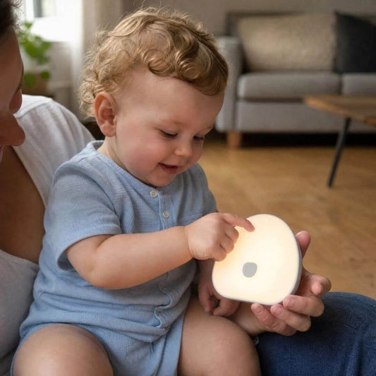Veilleuse Bruit Blanc Bébé RGB – Lampe Tactile Rechargeable avec Sons Apaisants - Kidstresor