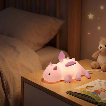 veilleuse dinosaure silicone led rechargeable kidstresor