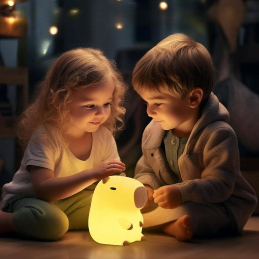 Veilleuse enfant capybara – lampe de nuit rechargeable - Kidstresor
