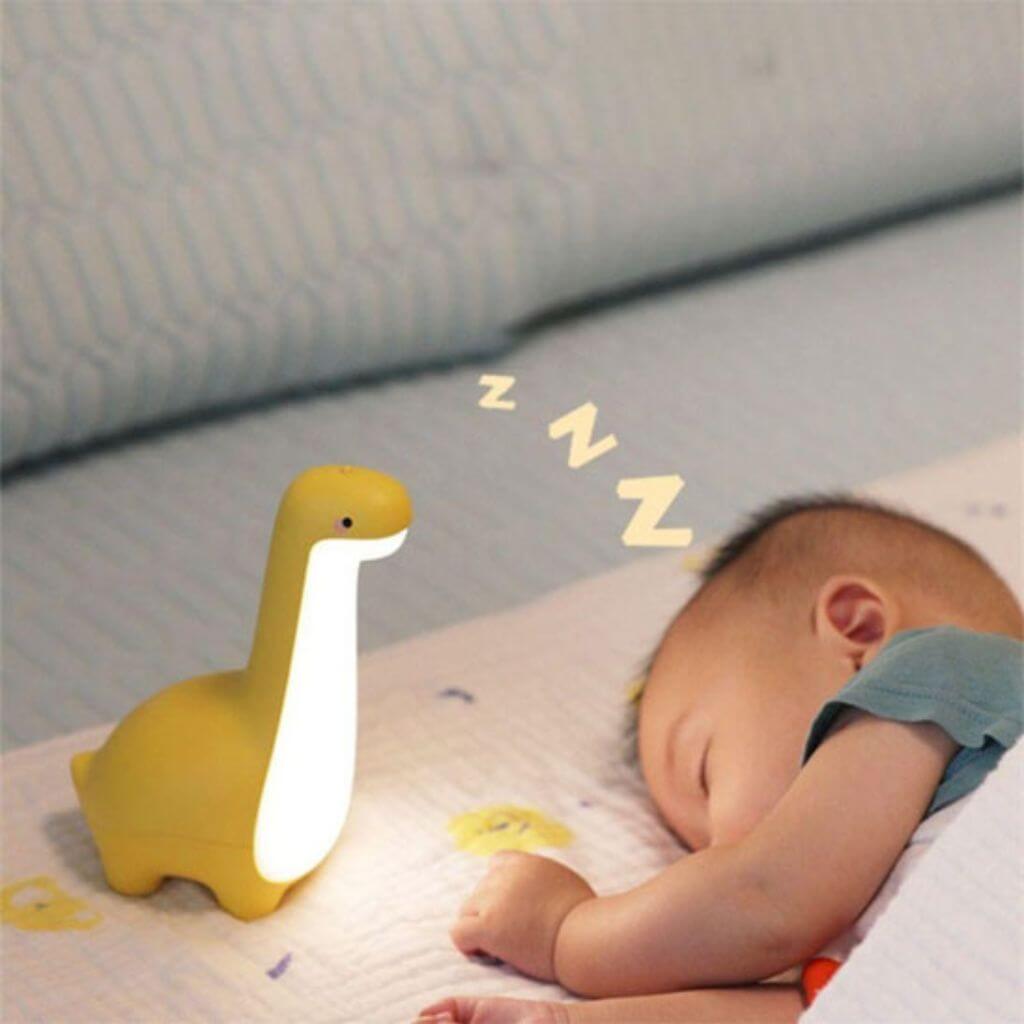 Veilleuse enfant dinosaure LED rechargeable – lampe de nuit douce bébé - Kidstresor