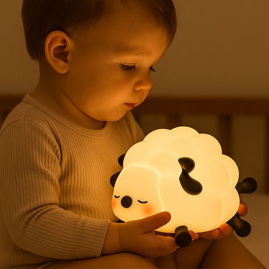 Veilleuse enfant LED silicone – mouton ou panda - Kidstresor