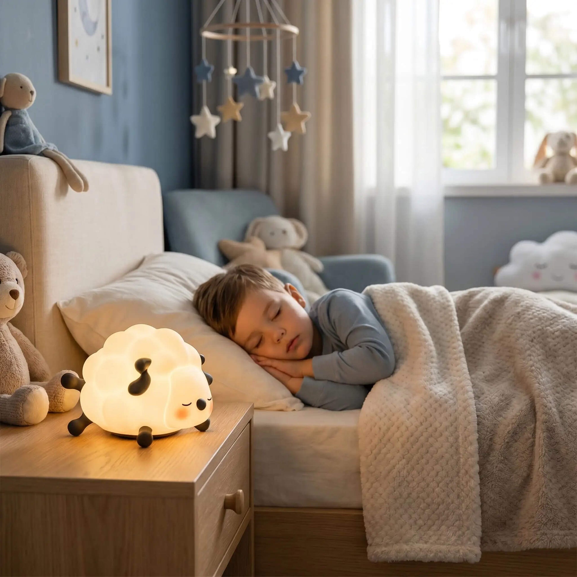 Veilleuse enfant LED silicone – mouton ou panda - Kidstresor