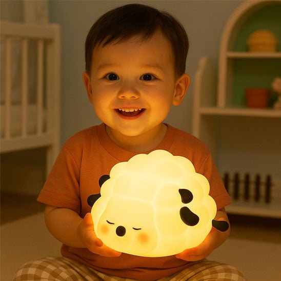 Veilleuse enfant LED silicone – mouton ou panda - Kidstresor