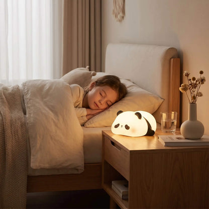 Veilleuse enfant LED silicone – mouton ou panda - Kidstresor
