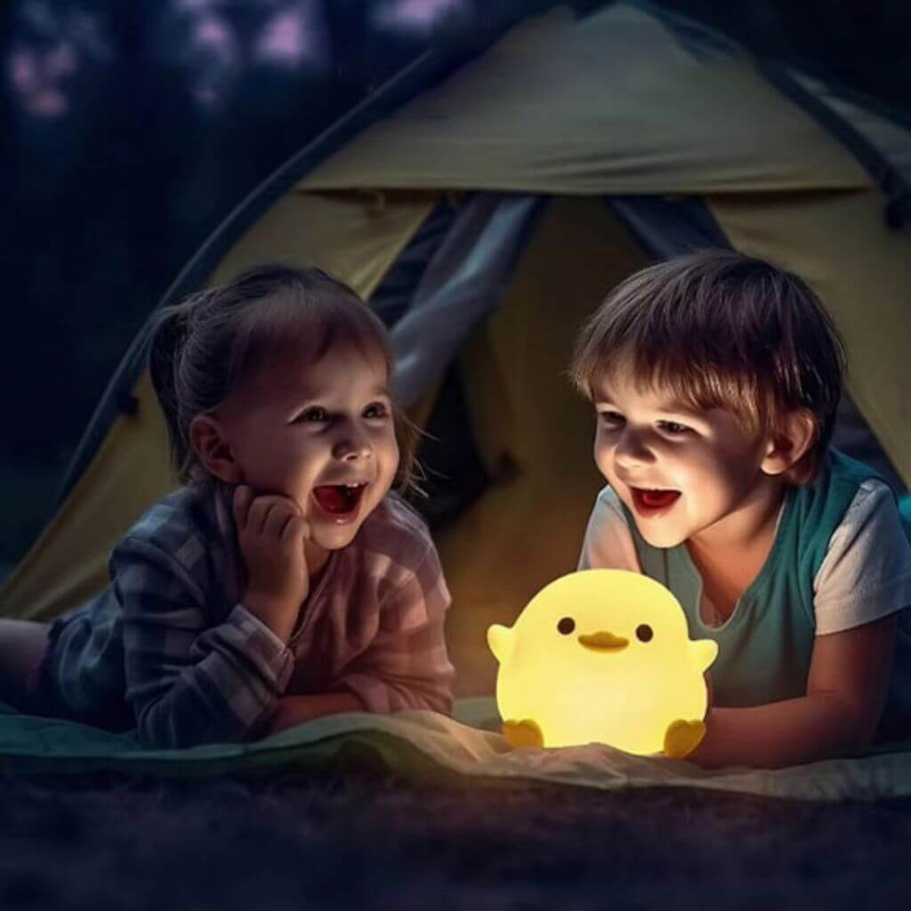 Veilleuse Enfant Pioupiou LED Rechargeable USB – Lampe Tactile en Silicone Doux pour Bébé et Enfant - Kidstresor