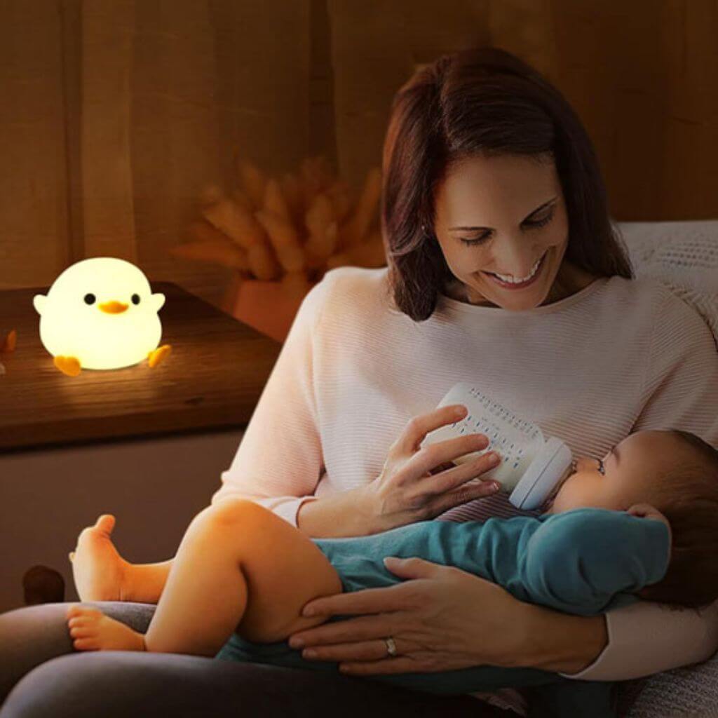 Veilleuse Enfant Pioupiou LED Rechargeable USB – Lampe Tactile en Silicone Doux pour Bébé et Enfant - Kidstresor