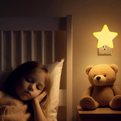 Veilleuse Étoile Bébé LED – Lumière douce prise murale pour enfant - Kidstresor