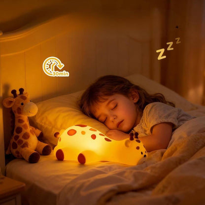Veilleuse Girafe en Silicone LED Rechargeable – Lumière Douce pour Chambre Enfant - Kidstresor