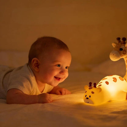 Veilleuse Girafe en Silicone LED Rechargeable – Lumière Douce pour Chambre Enfant - Kidstresor