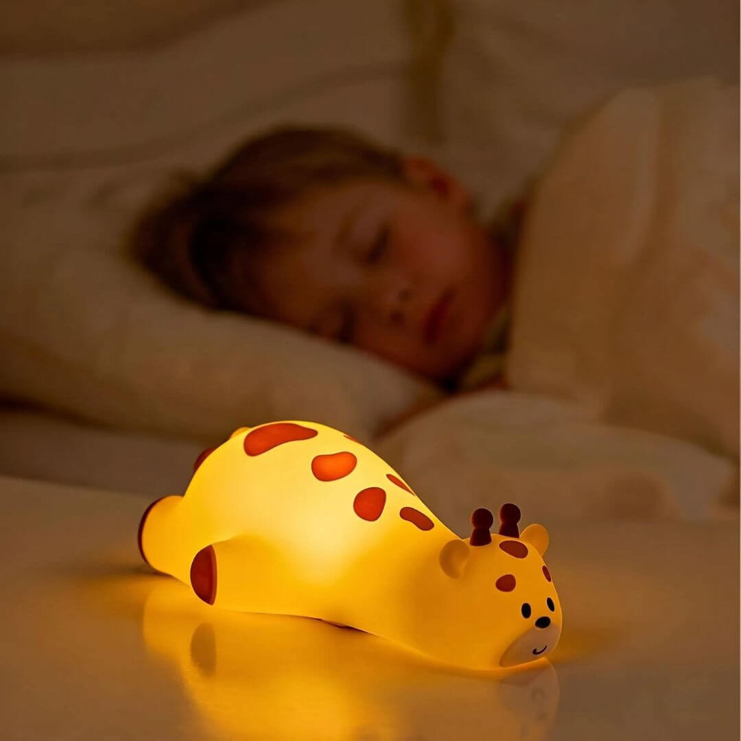 Veilleuse Girafe en Silicone LED Rechargeable – Lumière Douce pour Chambre Enfant - Kidstresor