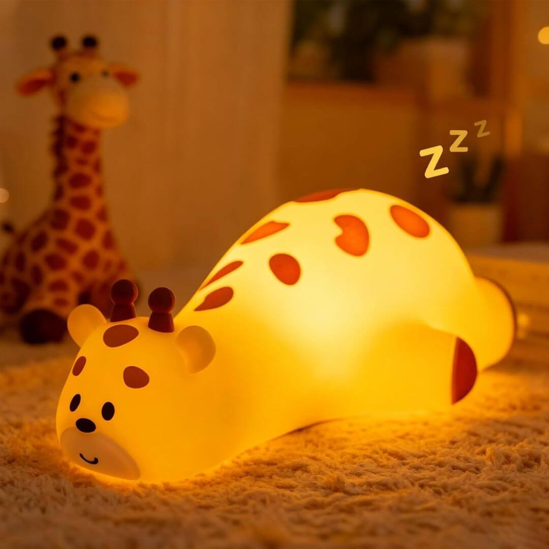 Veilleuse Girafe en Silicone LED Rechargeable – Lumière Douce pour Chambre Enfant - Kidstresor