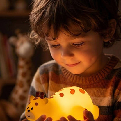 Veilleuse Girafe en Silicone LED Rechargeable – Lumière Douce pour Chambre Enfant - Kidstresor