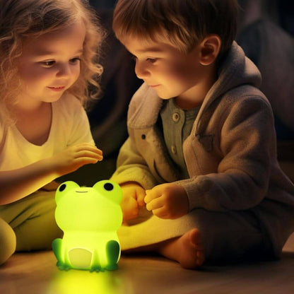 Veilleuse Grenouille Bébé LED Rechargeable – Lumière douce apaisante pour des nuits rassurantes - Kidstresor