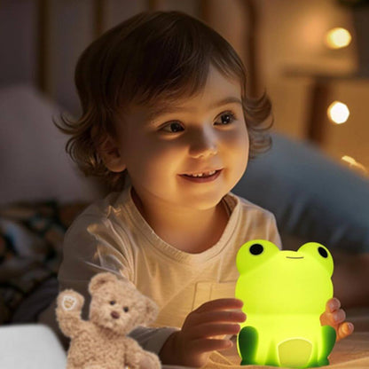 Veilleuse Grenouille Bébé LED Rechargeable – Lumière douce apaisante pour des nuits rassurantes - Kidstresor