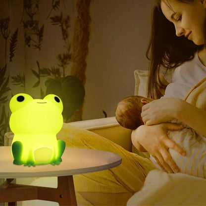 Veilleuse Grenouille Bébé LED Rechargeable – Lumière douce apaisante pour des nuits rassurantes - Kidstresor