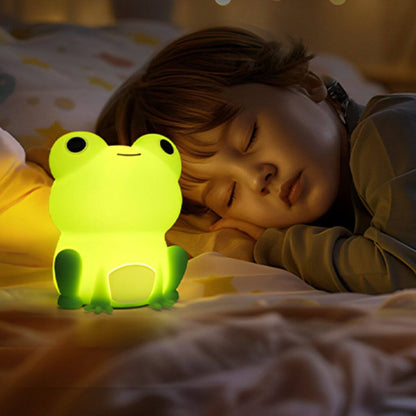 Veilleuse Grenouille Bébé LED Rechargeable – Lumière douce apaisante pour des nuits rassurantes - Kidstresor