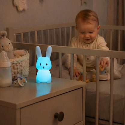 Veilleuse Lapin en Silicone – Lampe Tactile 7 Couleurs pour Chambre Enfant - Kidstresor