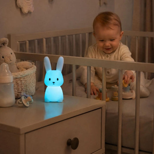 Veilleuse Lapin en Silicone – Lampe Tactile 7 Couleurs pour Chambre Enfant - Kidstresor