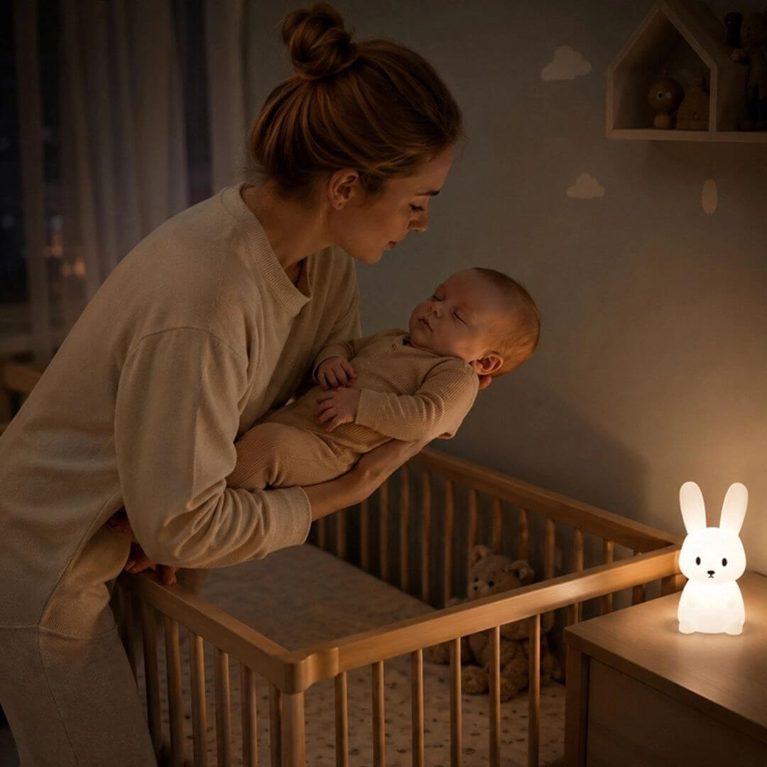 Veilleuse Lapin en Silicone – Lampe Tactile 7 Couleurs pour Chambre Enfant - Kidstresor