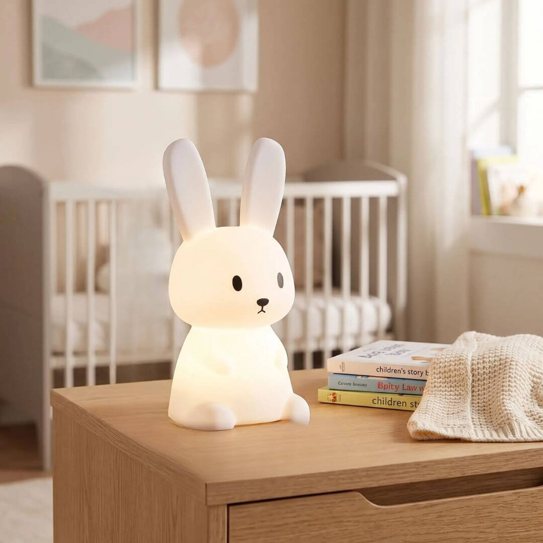 Veilleuse Lapin en Silicone – Lampe Tactile 7 Couleurs pour Chambre Enfant - Kidstresor