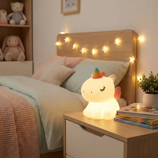 Veilleuse Licorne LED Rechargeable Enfant 🦄 - Kidstresor