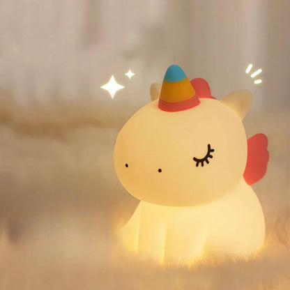 Veilleuse Licorne LED Rechargeable Enfant 🦄 - Kidstresor
